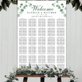 Elegante Eucalyptus Bruiloft 30 Tafel Zitplaatsen Poster