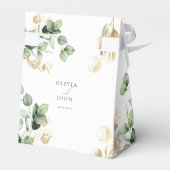Elegante Eucalyptus Bruiloft Bedankdoosjes (Achterkant)