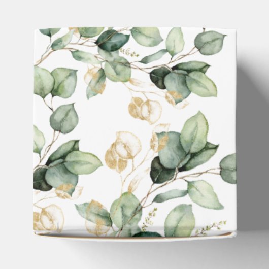 Elegante Eucalyptus Bruiloft Bedankdoosjes (Bovenkant)