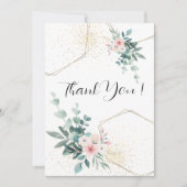 Elegante Eucalyptus bruiloft bedankpas Bedankkaart (Voorkant)