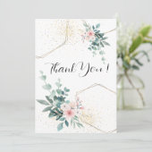 Elegante Eucalyptus bruiloft bedankpas Bedankkaart (Staand voorkant)