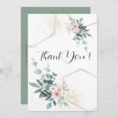 Elegante Eucalyptus bruiloft bedankpas Bedankkaart (Voorkant / Achterkant)
