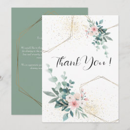 Elegante Eucalyptus bruiloft bedankpas Bedankkaart