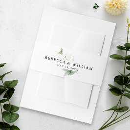 Elegante Eucalyptus bruiloft buik band Uitnodigingen Wikkel