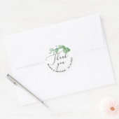 Elegante Eucalyptus bruiloft Dank u | groen Ronde Sticker (Envelop)