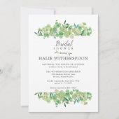 Elegante Eucalyptus Bruiloft Feest Kaart (Voorkant)