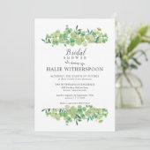 Elegante Eucalyptus Bruiloft Feest Kaart (Staand voorkant)