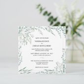Elegante Eucalyptus Bruiloft Kaart (Staand voorkant)