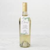 Elegante Eucalyptus Bruiloft | Proost Op De Liefde Flessenhanger (Op fles)