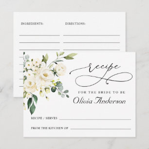 Elegante Eucalyptus Bruiloft Recept Kaart