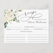 Elegante Eucalyptus Bruiloft Recept Kaart (Voorkant)