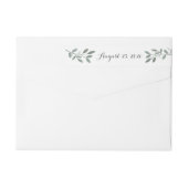 Elegante Eucalyptus Bruiloft Retouradres Wrap (Achterkant)