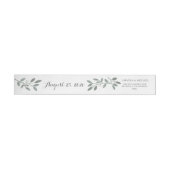 Elegante Eucalyptus Bruiloft Retouradres Wrap (Individueel)