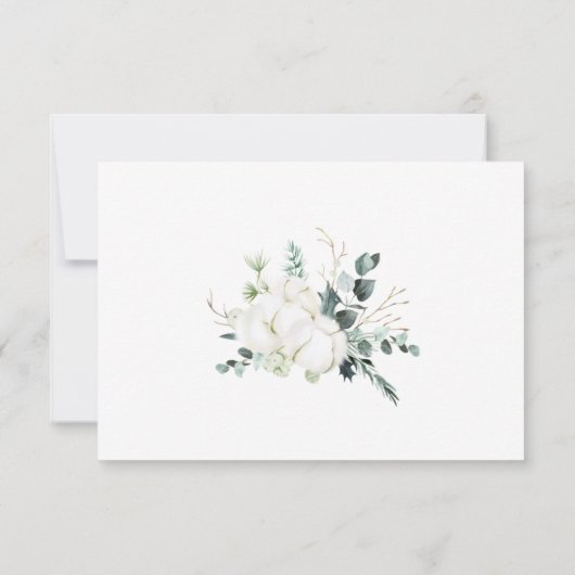 Elegante Eucalyptus bruiloft RSVP (Achterkant)