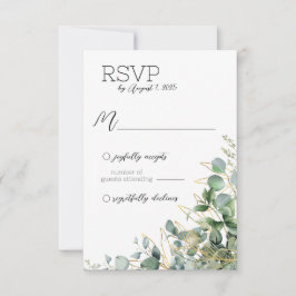 Elegante Eucalyptus bruiloft RSVP Kaart