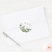 Elegante Eucalyptus bruiloft uitnodiging Sticker (Envelop)