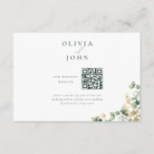 Elegante Eucalyptus bruiloft website behuizing Kaa Informatiekaartje (Voorkant)