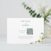 Elegante Eucalyptus bruiloft website behuizing Kaa Informatiekaartje (Staand voorkant)