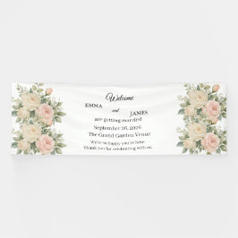 Elegante Eucalyptus Bruiloft Welkom Spandoek