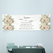Elegante Eucalyptus Bruiloft Welkom Spandoek (Beurs)