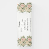 Elegante Eucalyptus Bruiloft Welkom Spandoek (Verticaal)
