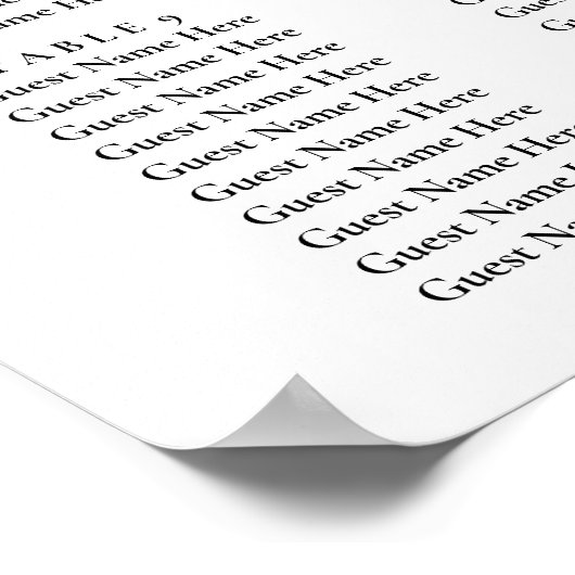 Elegante Eucalyptus bruiloft Zitting Grafiek Teken Poster (Hoek)