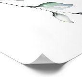 Elegante Eucalyptus Bruiloftsfeest Foto Prop Frame Poster (Hoek)