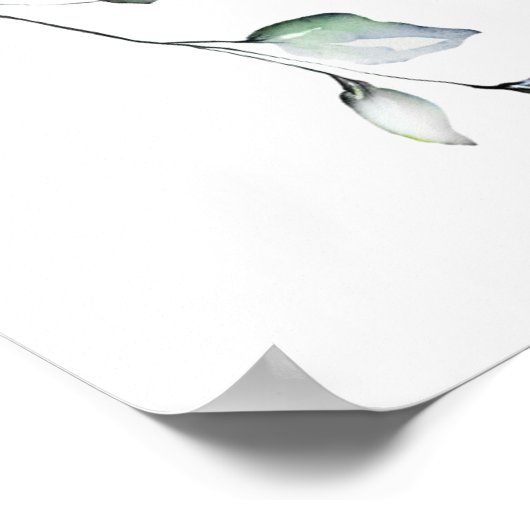 Elegante Eucalyptus Bruiloftsfeest Foto Prop Frame Poster (Hoek)