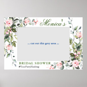 Elegante Eucalyptus Bruiloftsfeest Foto Prop Frame Poster