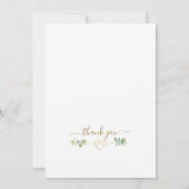 Elegante Eucalyptus Bruiloftsfeest Kaart (Achterkant)