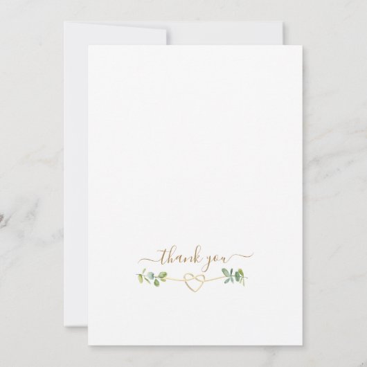 Elegante Eucalyptus Bruiloftsfeest Kaart (Achterkant)