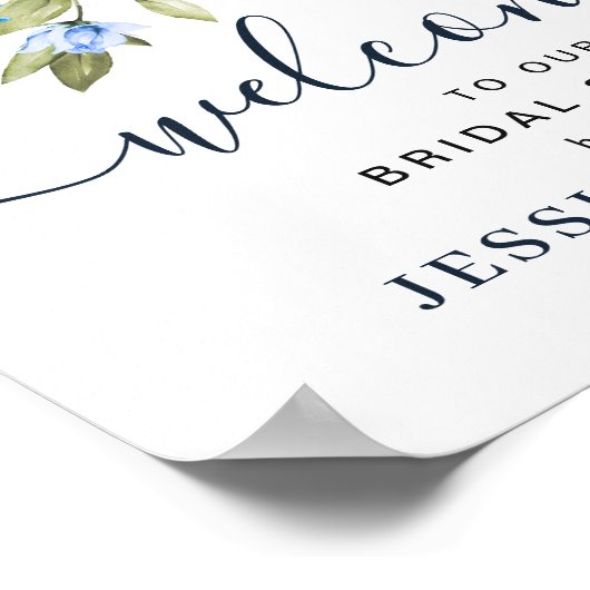 Elegante Eucalyptus BRUILOFTSFEest Verwelkoming Poster (Hoek)