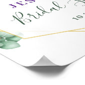 Elegante Eucalyptus BRUILOFTSFEest Welkomstbord Poster (Hoek)