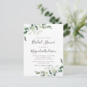 Elegante Eucalyptus Bruiloftsinvitation Briefkaart (Staand voorkant)