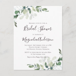 Elegante Eucalyptus Bruiloftsinvitation Briefkaart