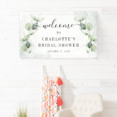 Elegante Eucalyptus Bruiloftsontvangst Spandoek (Insitu)
