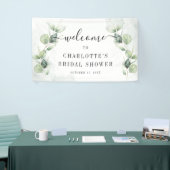 Elegante Eucalyptus Bruiloftsontvangst Spandoek (Beurs)