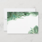 Elegante Eucalyptus Bruiloftswensput Insteekkaart Kaart (Achterkant)