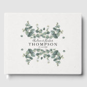 Elegante Eucalyptus Classic bruiloft Gastenboek (Voorkant)
