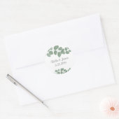 Elegante Eucalyptus Classic ronde Sticker (Envelop)