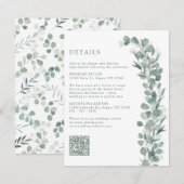 Elegante Eucalyptus Details Informatiekaartje (Voorkant / Achterkant)