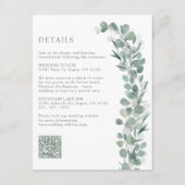 Elegante Eucalyptus Details Informatiekaartje (Voorkant)