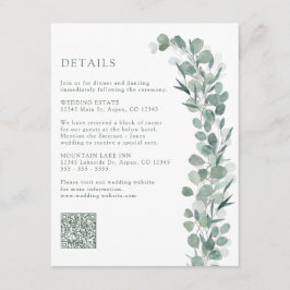 Elegante Eucalyptus Details Informatiekaartje