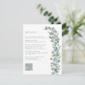 Elegante Eucalyptus Details Informatiekaartje (Staand voorkant)