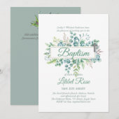 Elegante Eucalyptus Doop Christening Groenery (Voorkant / Achterkant)