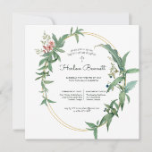 Elegante Eucalyptus Doop of Doopsel Kaart (Voorkant)