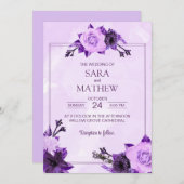 Elegante Eucalyptus Eenvoudige bruiloft uitnodigin Kaart (Voorkant / Achterkant)