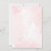 Elegante Eucalyptus en Cross Pink Eerste Communie Kaart (Achterkant)