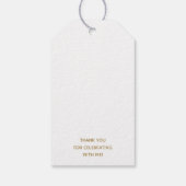 Elegante Eucalyptus en Eerste Communie Cadeaulabel (Achterkant)