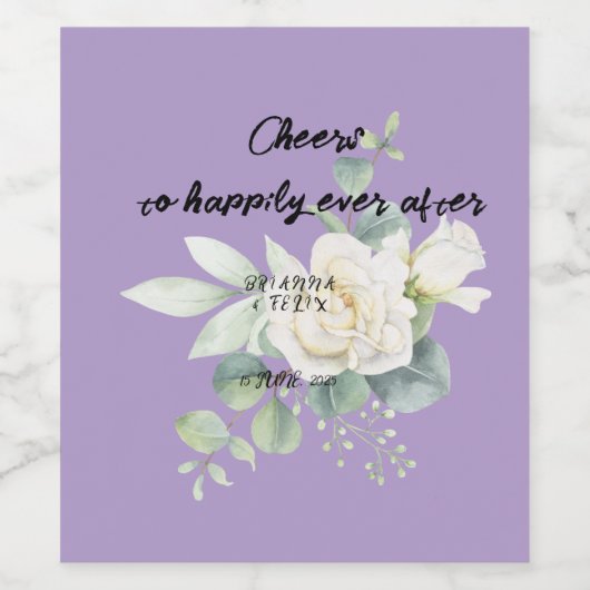 Elegante eucalyptus Eten en Drinken Label Set Wijn Etiket (Enkel label)